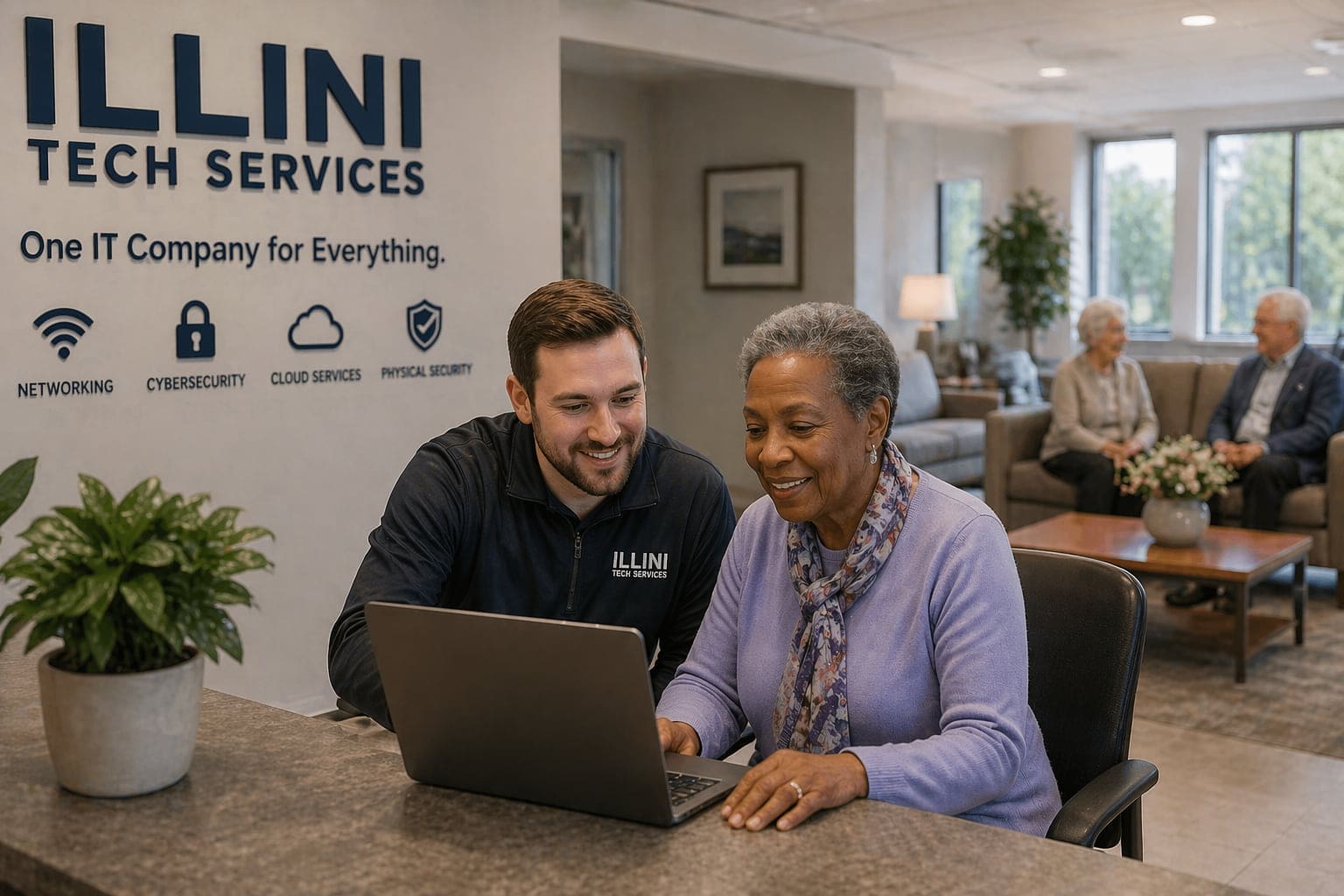 IT provider assisting senior living staff with networking, cybersecurity, and surveillance systems