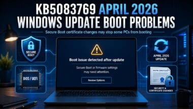 KB5083769 April 2026 Windows Update Boot Issues